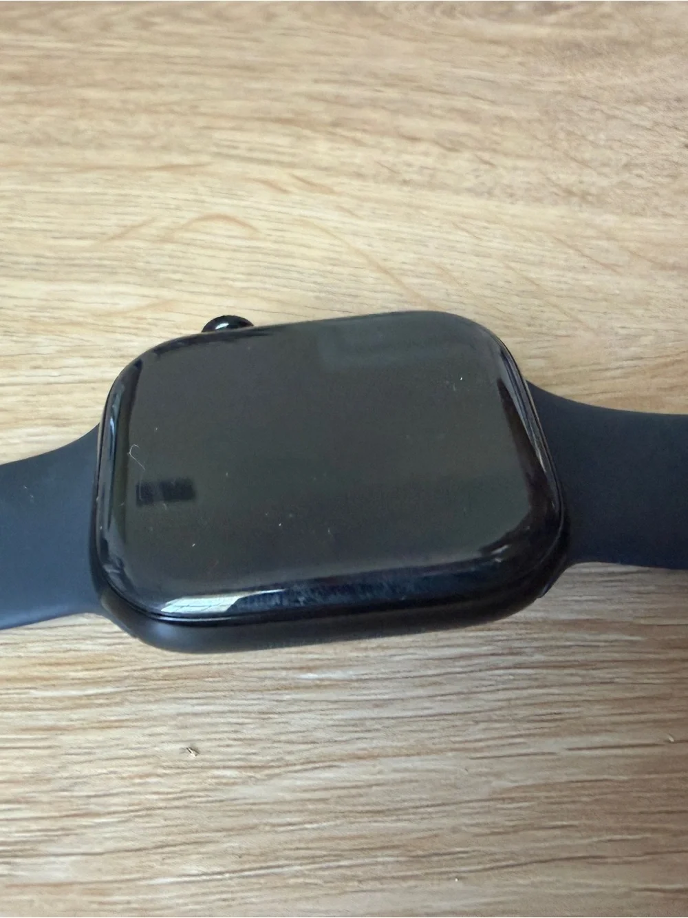 Apple Black Smartwatch with Black Silicone Band